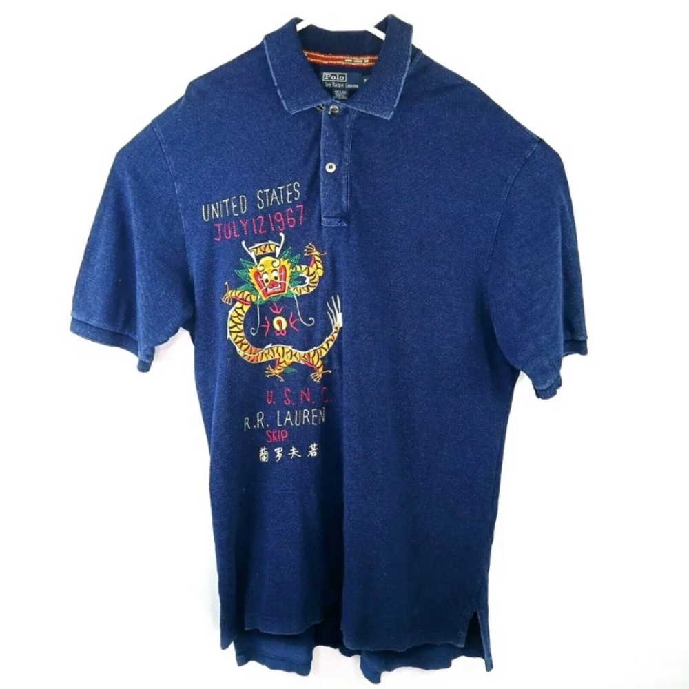 Polo Ralph Lauren Dragon Print Denim Shirt XLT